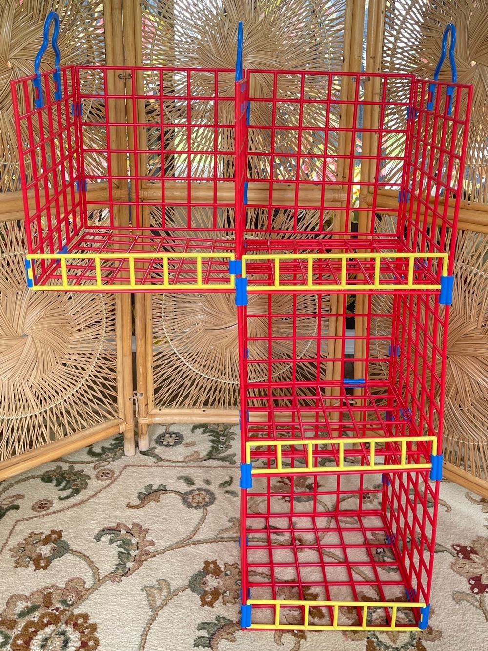 Vintage 90s Tidy Kids Cubby Cubes Modular Closet System Red Yellow Blue